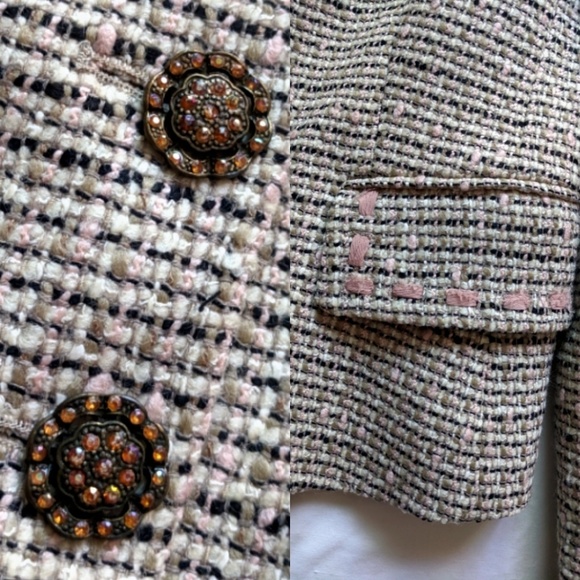 Vintage Gerard Darel Boucle/Tweed Blazer 40 - Picture 5 of 6